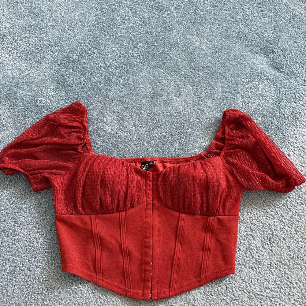 Windsor Red Corset Top